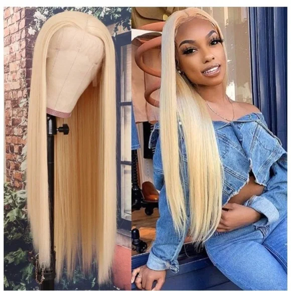 Accessories | 22 Lacefront Long Straight Blonde Wig | Poshmark display picture 1